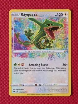 Pokemon TCG Rayquaza Vivid Voltage 138/185 Holo Amazing Rare NM/M - Image 1