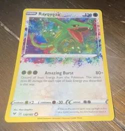 Pokemon TCG Rayquaza 138/185 Swsh04 Vivid Voltage Amazing Rare Holo EN 2020 - Image 1