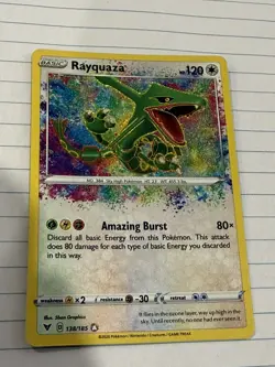 Pokemon TCG Rayquaza Vivid Voltage 138/185 Holo Amazing Rare - Image 2