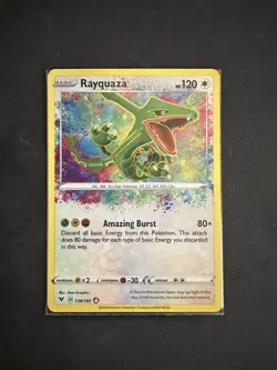 Pokemon TCG Rayquaza Vivid Voltage 138/185 Holo Amazing Rare - Image 1