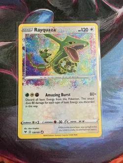 Pokemon TCG Rayquaza 138/185 Vivid Voltage Holo Amazing Rare - Image 1