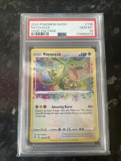 Rayquaza 138/185 Vivid Voltage - Pokemon TCG Holo Amazing Rare PSA 10 Gem Mint - Image 1