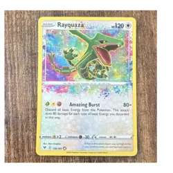 Pokemon TCG Rayquaza 138/185 Amazing Rare Holo Basic Vivid Voltage 120 HP - Image 1