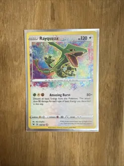 Pokemon TCG Rayquaza Vivid Voltage 138/185 Holo Amazing Rare - Image 1