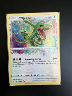 Pokemon TCG Rayquaza Vivid Voltage 138/185 Holo Amazing Rare - Image 1