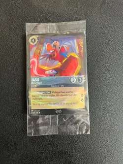 Disney Lorcana, Iago “Out of Reach” sealed package, Rare D23 Anniversary - Image 2