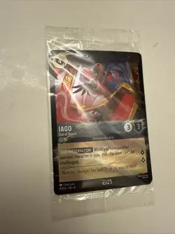 Disney D23 Exclusive 2025 Lorcana Trading Card - Iago Out of Reach Sealed NEW - Image 2