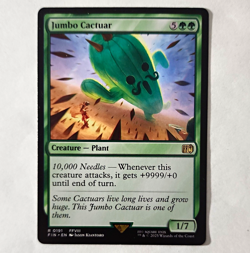 Wizards of the Coast MTG Jumbo Cactuar 0191 Final Fantasy Rare Green EN - Image 1