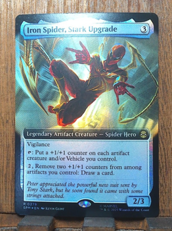 ❤MTG Iron Spider, Stark Upgrade ( FOIL Extended Art) Marvel's Spider-Man NM💕 - Image 2