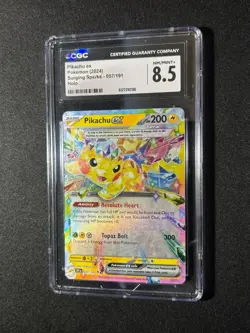 CGC 8.5 PIKACHU EX POKEMON SURGING SPARKS HOLO 057/191 - Image 1