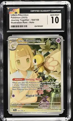 Pokemon TCG - Lillie’s Ribombee 164/159 - Journey Together - CGC 10 - Image 1