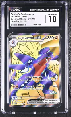 2025 POKEMON DRI EN-DESTINED RIVALS #215 CYNTHIA'S GARCHOMP EX CGC 10 GEM MINT - Image 1