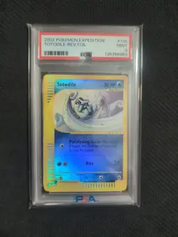 Totodile 135 PSA 9 Reverse Expedition Graded Pokemon Card - Image 1