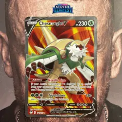 Pokemon Chesnaught V 171/195 Silver Tempest Ultra Rare Holo LP - Image 1