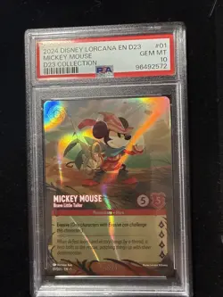 2024 DISNEY LORCANA D23 COLLECTION #01 MICKEY MOUSE - BRAVE LITTLE TAILOR PSA 10 - Image 1