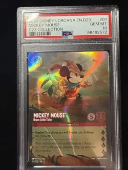 2024 DISNEY LORCANA D23 COLLECTION #01 MICKEY MOUSE - BRAVE LITTLE TAILOR PSA 10 - Image 2