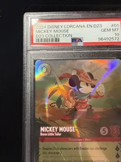 2024 DISNEY LORCANA D23 COLLECTION #01 MICKEY MOUSE - BRAVE LITTLE TAILOR PSA 10 - Image 5