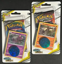 POKEMON SUN MOON COSMIC ECLIPSE BLISTER BOOSTER PACK NEW MISMAGIUS & TERRAKION - Image 1