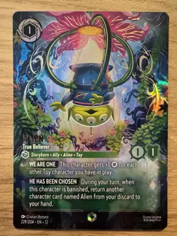 Disney Lorcana Alien True Believer Enchanted 229/204 Rare Foil Near Mint - Image 1