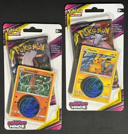POKEMON SUN MOON UNIFIED MINDS BLISTER BOOSTER PACK BOTH PIKACHU & SUDOWOODO - Image 1