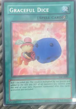 Konami Yu-Gi-Oh! TCG Graceful Dice Spell TSC-E002 Ultra Rare Holo EN 1996 - Image 1