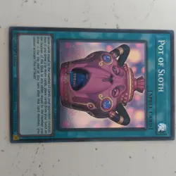 Konami Yu-Gi-Oh! TCG Pot of Sloth CORI-EN061 Chaos Origins Rare 1st - Image 2