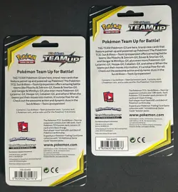 POKEMON SUN MOON TEAM UP BLISTER BOOSTER PACK NEW BOTH PIKACHU & MIMIKYU PROMO - Image 2