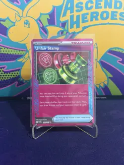 UNFAIR STAMP - 165/167 - Ace Spec Rare - Twilight Masquerade - Pokemon TCG - NM - Image 1