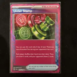 UNFAIR STAMP - 165/167 - Ace Spec Rare - Twilight Masquerade - Pokemon TCG - NM - Image 1