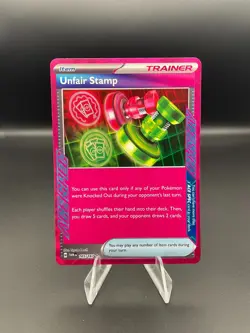 Unfair Stamp 165/167 - Twilight Masquerade - Ace Spec - NM - Pokemon TCG - Image 1