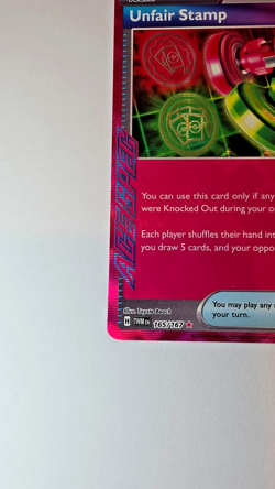 Unfair Stamp Ace Spec 165/167 Twilight Masquerade - Pokemon TCG - NM - Image 4