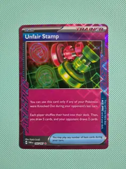 NM/M - Unfair Stamp - 165/167 -Twilight Masquerade - Ace Spec - Pokemon TCG - Image 1