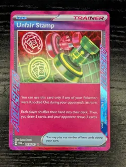 Unfair Stamp TWM Twilight Masquerade 165/167 NM Pokemon TCG Ace Spec Rare - Image 1