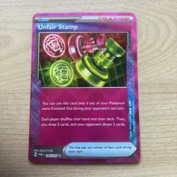 Pokemon TCG Twilight Masquerade Unfair Stamp 165/167 Ace Spec NM/M - Image 1
