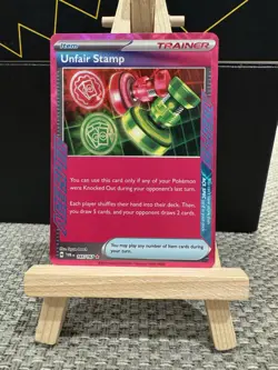 Pokemon TCG Unfair Stamp 165/167 TWM Twilight Masquerade ACE SPEC NM Staple - Image 1