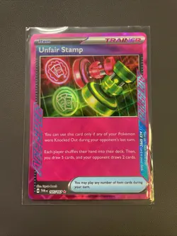 Pokemon TCG Unfair Stamp 165/167 Ace Spec Rare Twilight Masquerade M/Nm - Image 1