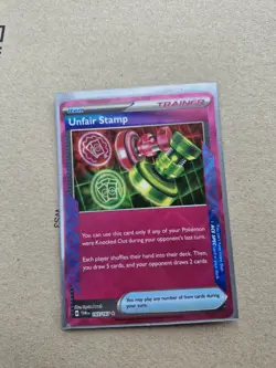 Pokemon TCG Unfair Stamp 165/167 Ace Spec Rare Twilight Masquerade M/Nm - Image 1