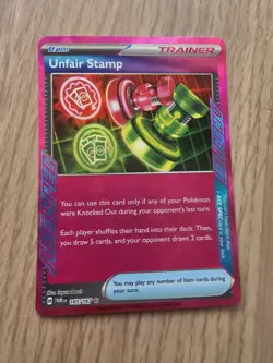 Pokemon TCG Unfair Stamp 165/167 Ace Spec Rare Twilight Masquerade NM - Image 1