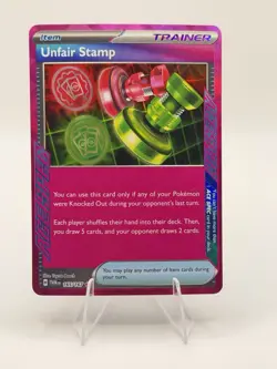 Unfair Stamp 165/167 ACE SPEC SV06 Twilight Masquerade Pokemon TCG NM - Image 1