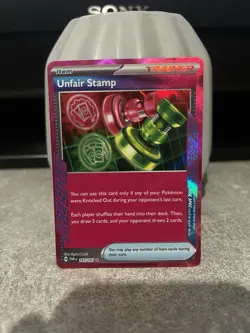 Pokemon TCG Unfair Stamp 165/167 Ace Spec Rare Twilight Masquerade M/Nm - Image 1