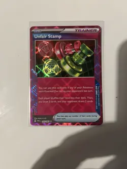 Pokemon TCG Unfair Stamp 165/167 Ace Spec Rare Twilight Masquerade M/Nm - Image 1