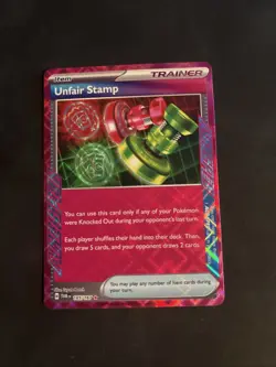 Pokemon TCG Unfair Stamp 165/167 Ace Spec Rare Twilight Masquerade M/Nm - Image 1