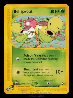 Pokemon Card Bellsprout 68/147 Aquapolis Common WOTC Vintage LP 2002 - Image 1