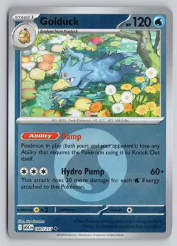 GOLDUCK (ENERGY SYMBOL PATTERN) 040/217 ASCENDED HEROES POKEMON REVERSE HOLO NM - Image 1