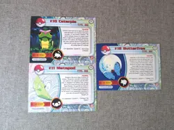 Pokemon Topps Cards 1999 Caterpie Metapod Butterfree TV Animation Non-Holo Lot 3 - Image 2