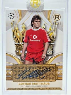 2024-25 Topps Reverence Lothar Matthaus Sealed Crowned Legend Auto On Card 20/99 - Image 1