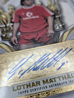 2024-25 Topps Reverence Lothar Matthaus Sealed Crowned Legend Auto On Card 20/99 - Image 3