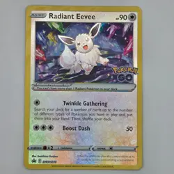 Radiant Eevee SWSH230 Pokemon GO Black Star Promo Holo Pokemon Card NM - Image 1