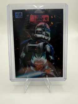 2025 Topps Chrome Star Wars Galaxy SHATTERED Prism Refractor 30/75 Card - Image 1