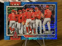Topps 2026 Series Two Los Angeles Angels Team Card #476 Blue Foil /150 - Image 1
